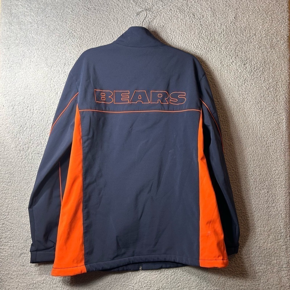 Chicago Bears Jacket Mens XL Blue Orange NFL Full Zip High Neck Jacket Football - Picture 7 of 11